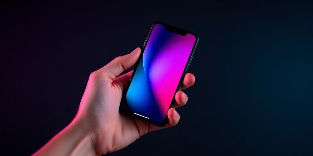Smartphone showing a modern app interface