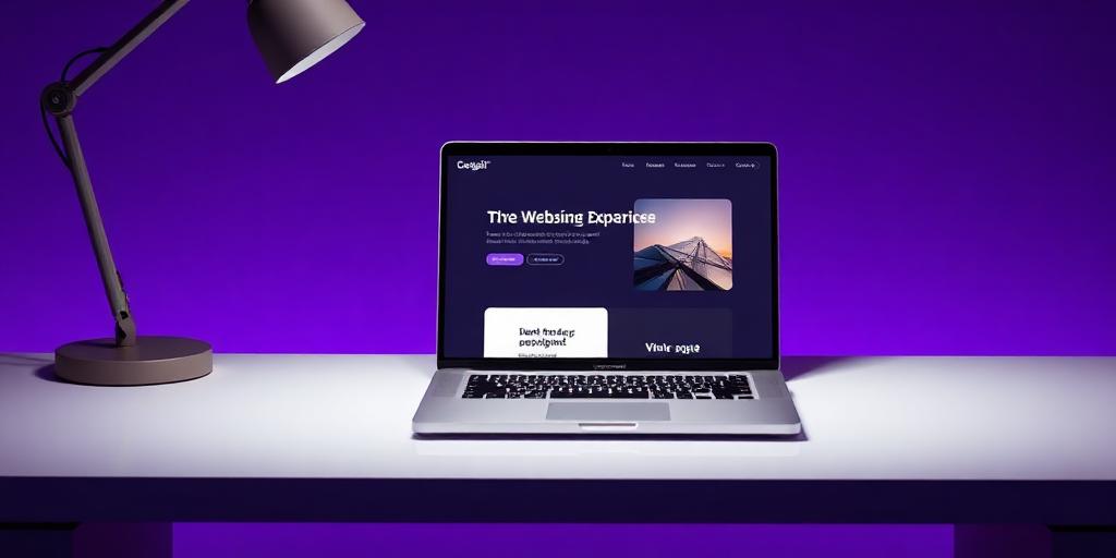 Laptop showing a modern website design